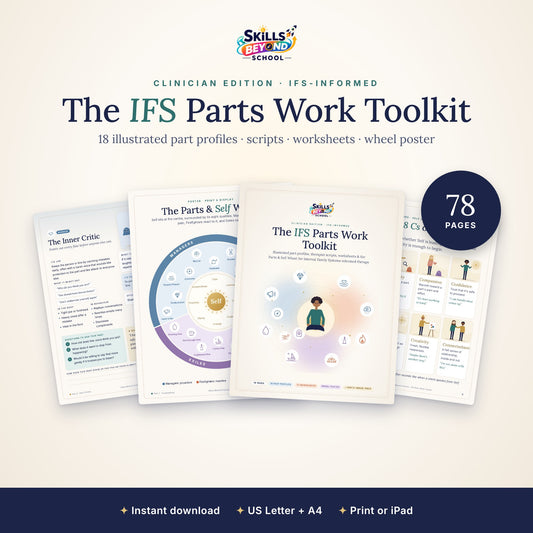 IFS Parts Work Toolkit for therapists: 78-page printable Internal Family Systems workbook
