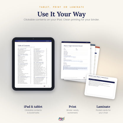 Use the EMDR toolkit on a tablet, print it or laminate the pocket cards