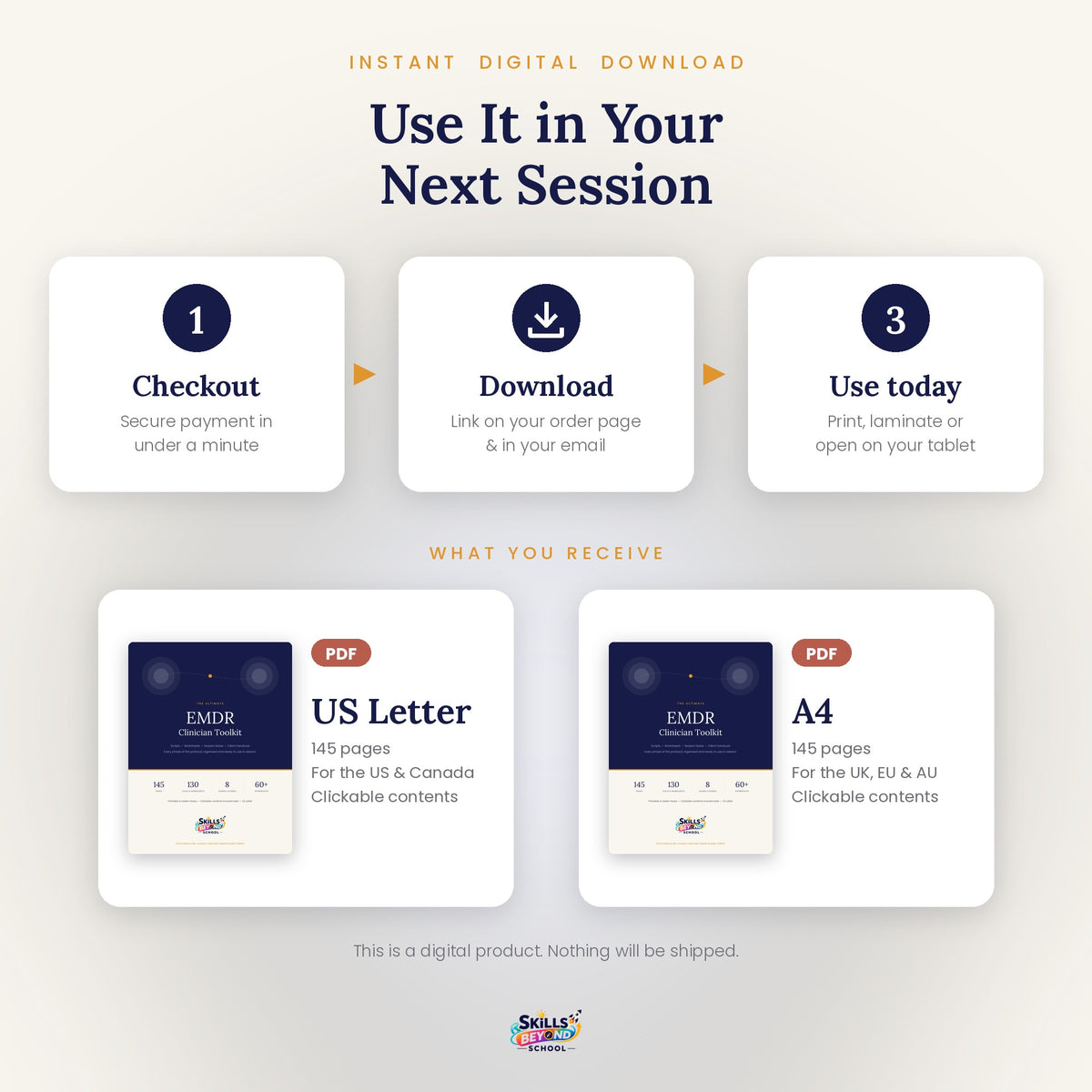 Instant download: US Letter and A4 PDF versions of the EMDR toolkit