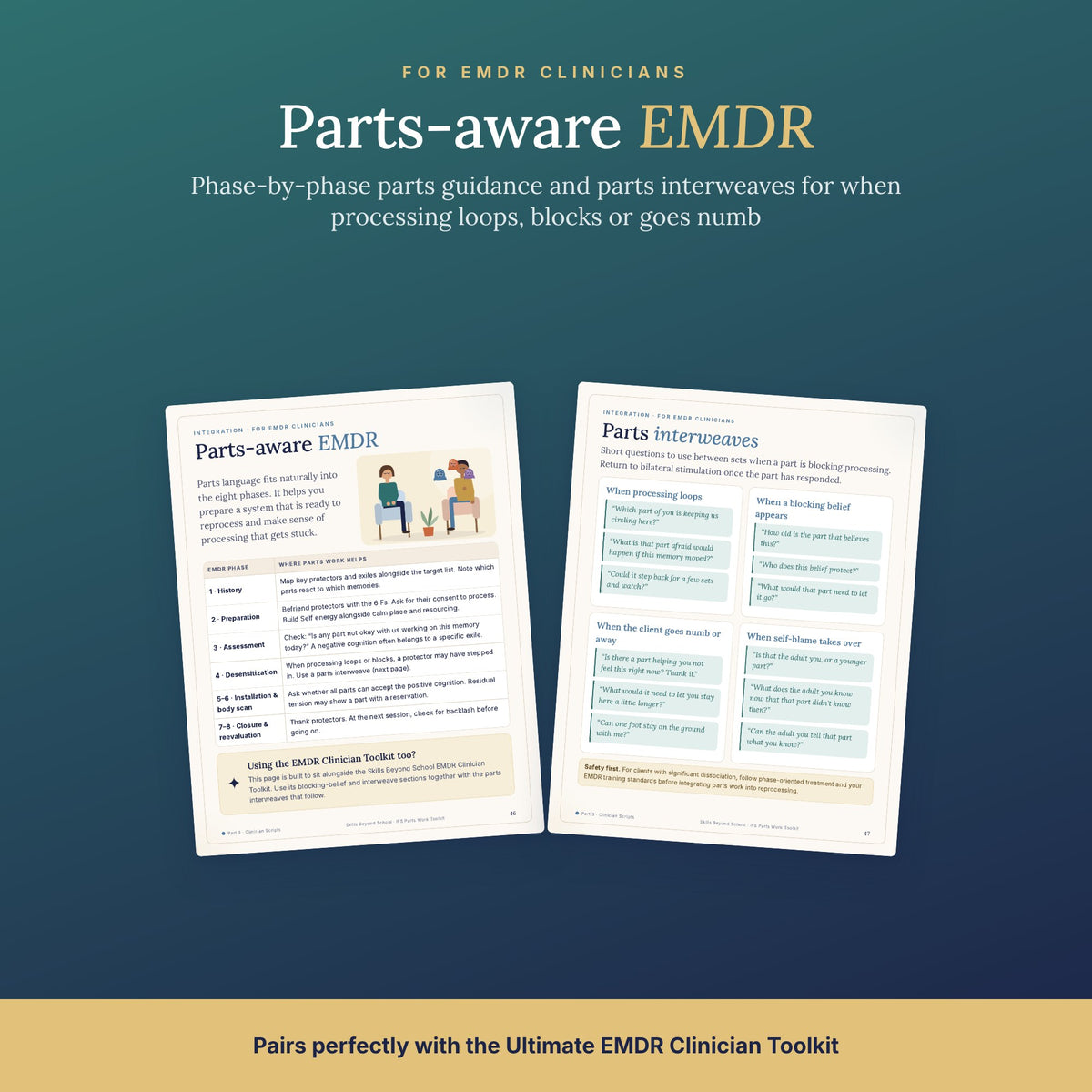 Parts-aware EMDR guidance and parts interweaves