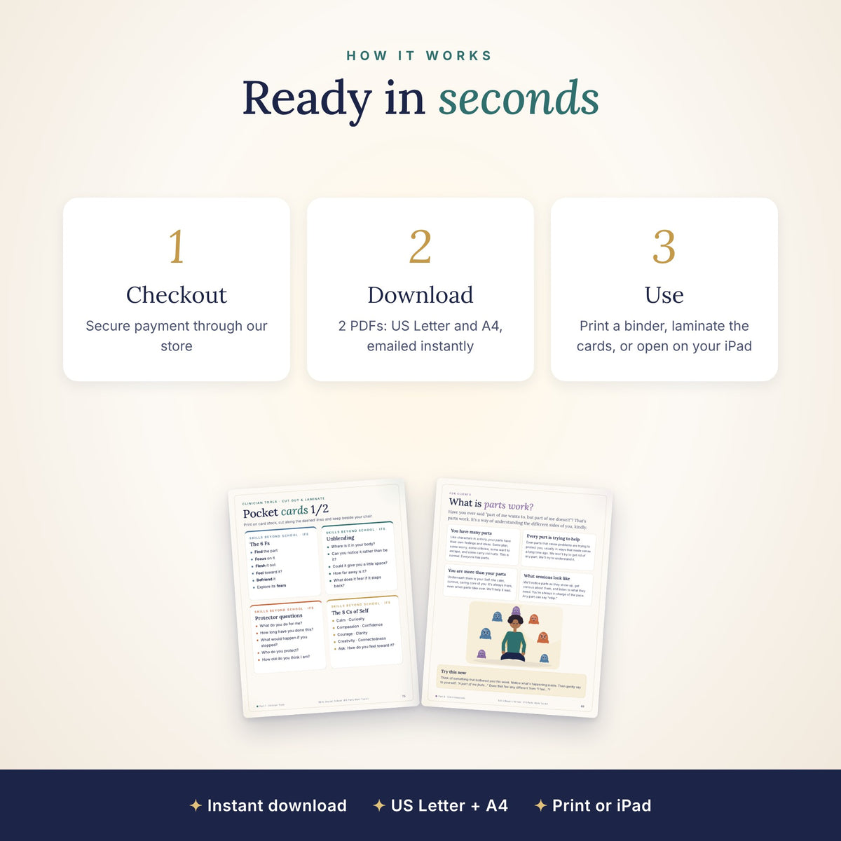 Instant download: US Letter and A4 PDFs, print or iPad
