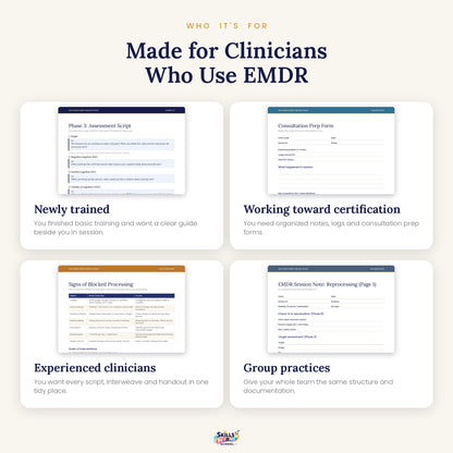 Who the EMDR toolkit is for: new and experienced EMDR therapists and group practices