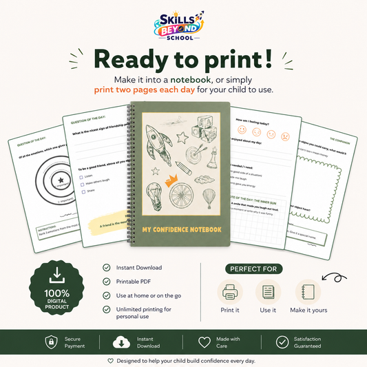 The Confidence Notebook (180 pages) – A 12-Week Journal to Build Self-Esteem & Emotional Awareness in Kids