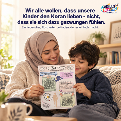 Der Koran einfach erklärt – Illustrierter Koran-Leitfaden (Alle 30 Juz / 60 Hizb) | PDF, PNG zum Ausdrucken