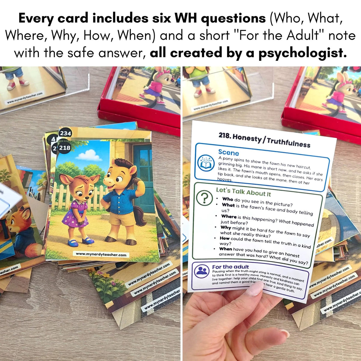 240 Feelings & Emotions Conversation Cards for Kids | Social Skills, Safety & Self-Regulation
